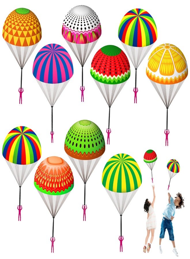 Bloolilies Parachute, 10 Pcs Parachute Toys for Kids Hand Throwing Outdoor Toys with Small Figures, Party Favors for Boys Girls Birthday Easter Valentines Gifts Classroom Prizes Goodie Bags Stuffers - Image 1